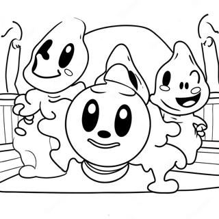 Scary Ghosts In Luigi S Mansion Coloring Page 52764-42119