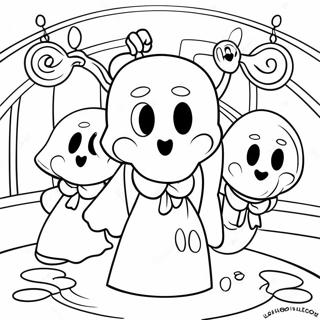 Scary Ghosts In Luigi S Mansion Coloring Page 52764-42120