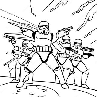 Epic Storm Trooper Battle Coloring Page 5277-4322