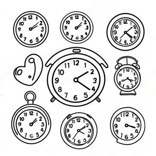 Telling Time Clock Coloring Page 52783-42131