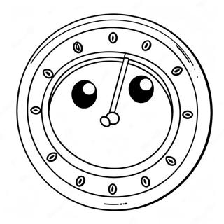 Cute Cartoon Clock Coloring Page 52784-42133