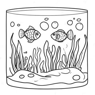 Colorful Fish Tank Coloring Page 52823-42165