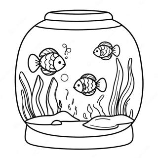 Colorful Fish Tank Coloring Page 52823-42166