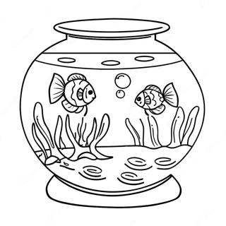 Colorful Fish Tank Coloring Page 52823-42167