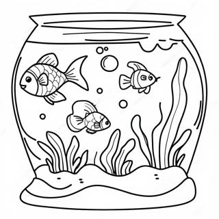 Colorful Fish Tank Coloring Page 52823-42168