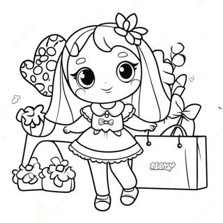 Cute Shoppies With Colorful Outfits Coloring Page 52834-42174