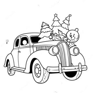 Christmas Car Coloring Page 52843-42177