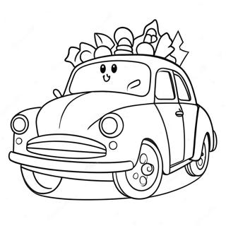 Christmas Car Coloring Page 52843-42178