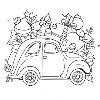 Christmas Car Coloring Page 52843-42180