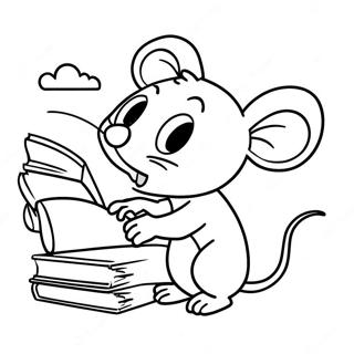 Adventurous Mouse In Class Coloring Page 52854-42191