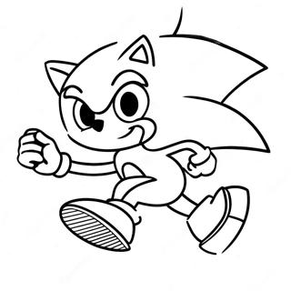 Sonic Running Fast Coloring Page 52874-42202