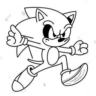 Sonic Running Fast Coloring Page 52874-42203