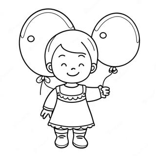 Adley With Colorful Balloons Coloring Page 5287-4328