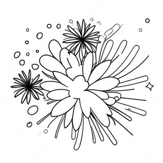 Colorful Fireworks Explosion Coloring Page 52884-42210