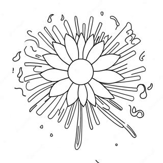 Colorful Fireworks Explosion Coloring Page 52884-42212