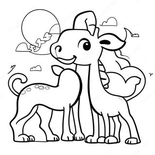 Silhouette Animal Coloring Page 52893-42220