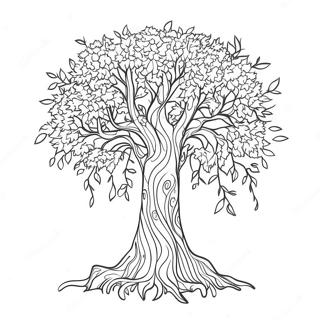 Elegant Silhouette Tree Coloring Page 52894-42229