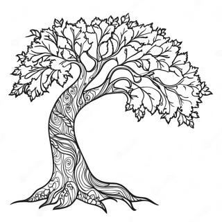 Elegant Silhouette Tree Coloring Page 52894-42232