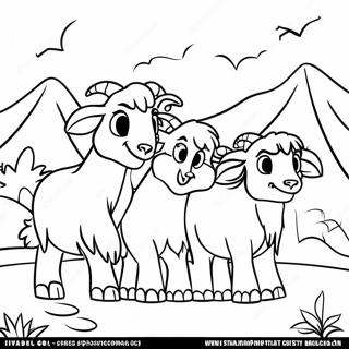 Three Billy Goats Gruff Coloring Pages