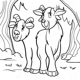 Three Billy Goats Gruff Coloring Page 52903-42222