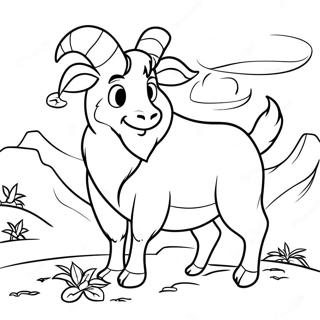 Adventurous Billy Goat Gruff Coloring Page 52904-42225