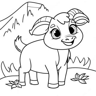 Adventurous Billy Goat Gruff Coloring Page 52904-42227