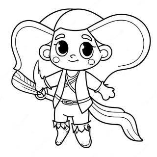 Pirate Fairy Coloring Page 52913-42233