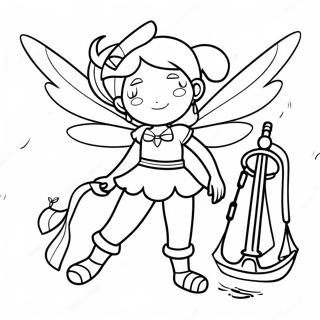 Adventurous Pirate Fairy Coloring Page 52914-42237