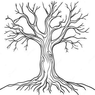 Bare Tree Silhouette Coloring Page 52943-42257