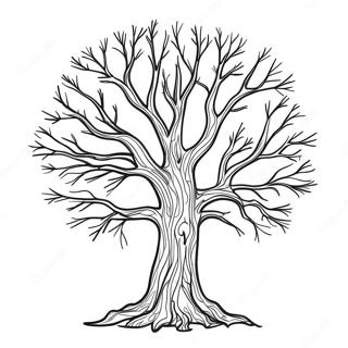 Bare Tree Silhouette Coloring Page 52943-42258