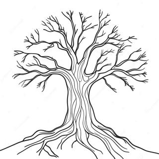 Bare Tree Silhouette Coloring Page 52943-42259