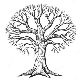 Bare Tree Silhouette Coloring Page 52943-42260