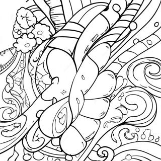 Colorful Ribbons Coloring Page 52963-42278