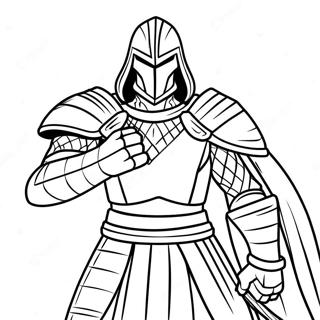 Shredder In Menacing Pose Coloring Page 52974-42293