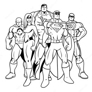 Superhero Team Coloring Page 52984-42289