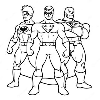 Superhero Team Coloring Page 52984-42290