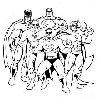 Superhero Team Coloring Page 52984-42292