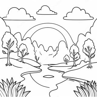 Dreamlike Landscape Surrealism Coloring Page 52994-42297