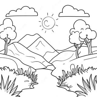 Dreamlike Landscape Surrealism Coloring Page 52994-42298