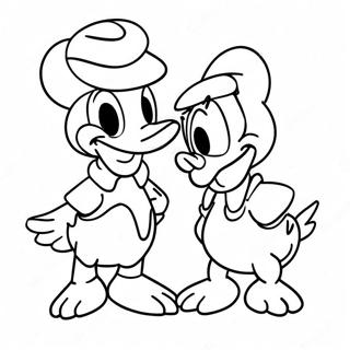 Donald And Daisy Duck Coloring Pages