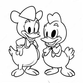 Donald And Daisy Duck Coloring Page 53013-42315