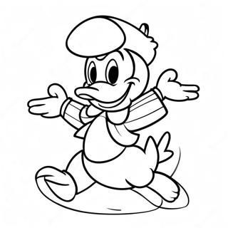 Playful Donald Duck Coloring Page 53014-42317