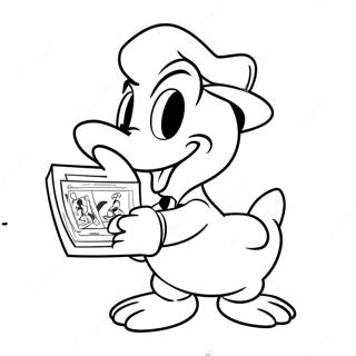 Playful Donald Duck Coloring Page 53014-42318