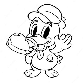 Playful Donald Duck Coloring Page 53014-42319