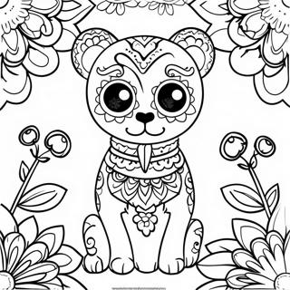 Animal Dia De Los Muertos Coloring Pages