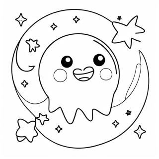 Shining Moon And Twinkling Stars Coloring Page 53064-42358