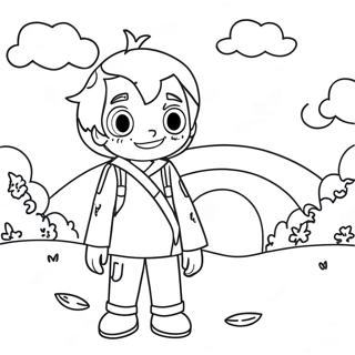 Muichiro With Colorful Scenery Coloring Page 5307-4342