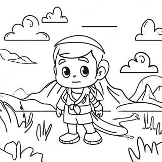 Muichiro With Colorful Scenery Coloring Page 5307-4344