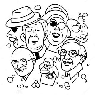 Oldies Music Icons Coloring Page 53093-42383