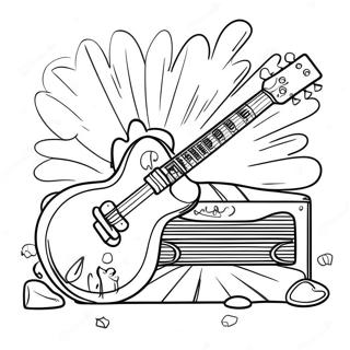 Vintage Rock And Roll Coloring Page 53094-42378